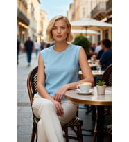 Kadın Büyük Beden Bluz Basic Bisiklet Yaka Kısa Kol Fitted Kalıp Ribana Örme Düz Esnek