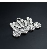 Kiss Kolye Ucu - Antik Gümüş Kaplama - Kod:300