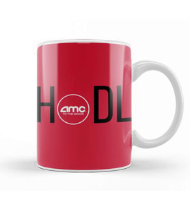 HOLD AMC Stock TO THE MON Kupa Bardak Porselen