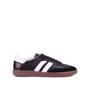 Shoetyle - Siyah Hakiki Deri Bağcıklı Erkek Sneaker 666-1077