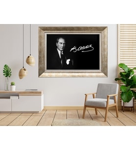 Gümüş Çerçeveli Atatürk Tablo as125