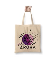 Kpop Aroha Beyaz Bez Çanta Uzun Saplı Alışveriş Çantası Plaj Çantası