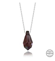 Swarovski Crystal Taşlı Ametist Gümüş Kadın Kolye