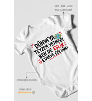 Teyzeye Özel Kısa Kollu Bebek Body %100 Pamuk