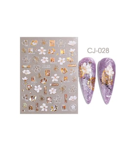 3d Kabartmalı Cj028 Desenli Tırnak Yapışkanı