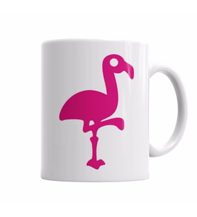 Pembe Yavru Flamingo 2 Kupa Bardak Porselen