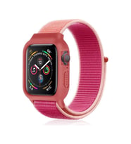 Mey İthalat® Watch 42Mm Hasırlı Cırtcırtlı Kasalı Kordon - Pudra
