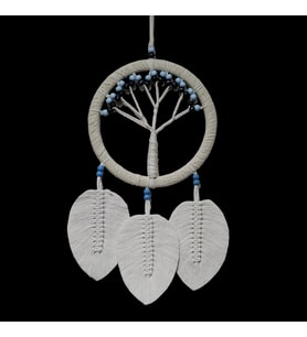 River World Tasarımı Hayat Ağacı Dream Catcher Rüya Kovan Ekru