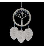 River World Tasarımı Hayat Ağacı Dream Catcher Rüya Kovan Ekru
