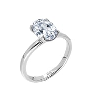 3 Karat Oval Beyaz Topaz Tektaş Yüzük 0717R0354