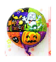 Halloween Örümcekli Kabaklı Folyo Balon 18 inç (5343)