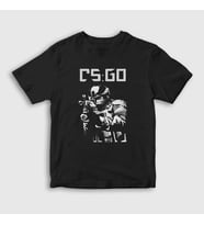 Presmono Unisex Çocuk Siyah Sniper Oyun Counter Strike Cs Go T-Shirt 327127tt