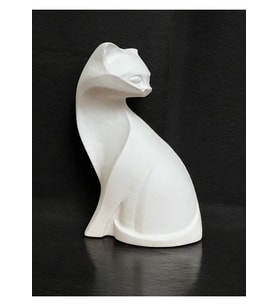 Kedi Heykel Obje Minimalist, Beyaz Renk Yüksek Kaliteli Malzeme Minimalist El Yapımı Kedi Heykel Obje, Ev Dekoru, Masa Dekoru, Anneler Günü, Öğretmenler Günü