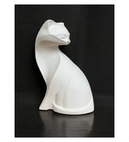 Kedi Heykel Obje Minimalist, Beyaz Renk Yüksek Kaliteli Malzeme Minimalist El Yapımı Kedi Heykel Obje, Ev Dekoru, Masa Dekoru, Anneler Günü, Öğretmenler Günü