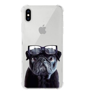 PrintiFy Apple iPhone XS Max Uyumlu Köpek 3 Baskılı Şeffaf Köşe Korumalı Antişok Kılıf