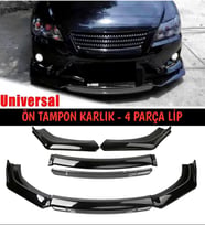 Ön Tampon Eki Universal Ön Lip Vw Transporter T5-T6-T7  Uyumlu Ön Karlık Siyah-Kırmızı