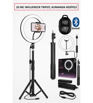 Tripod Ledli Ayaklı Tripot 10 ınc Pro 5500k fotoğraf Video Çekimi Telefon Tutucu(KUMANDA HEDİYE)