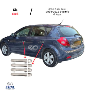 Kia Ceed Krom Kapı Kolu 4 Kapı 2006-2012 Arası Uyumlu P. Çelik
