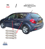 Kia Ceed Krom Kapı Kolu 4 Kapı 2006-2012 Arası Uyumlu P. Çelik