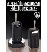 60.000 Mah 4 Portlu Uzun Şarj Süreli Dijital Göstergeli