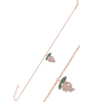 Söğütlü Silver Gümüş rose zirkon taşlı üzüm bileklik