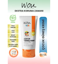 WOU World of Unique KIDS Yüksek Koruma Etkili SPF50+ Çocuk Güneş Kremi 50ml