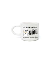 Kime Değer Verdiysek Götü Yerçekimine Meydan Okudu Baskılı Beyaz Kulplu U Kupa