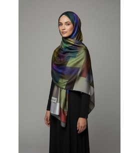 Trend Dijital Baskı Batik Dikdörtgen Desenli Royan Eşarp Desen 4 Renk 10