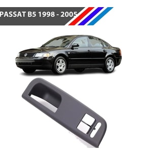 Passat B5 Cam Düğme Çerçevesi Sol Taraf Gri Renk 1998 - 2005