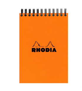 Rhodia Basic Üstten Spiralli Bloknot A5 Kareli Turuncu Rt16500
