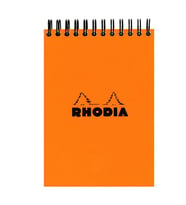 Rhodia Basic Üstten Spiralli Bloknot A5 Kareli Turuncu Rt16500