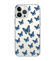 Iphone 15 Pro Uyumlu Kelebek Desenli Şeffaf Telefon Kılıfı