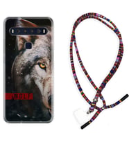 TCL 10L 10 Plus 10SE 20E 20SE 30 L7 Kılıf Boyun Asklı Rasta Silikon Wolf Eyes 1758