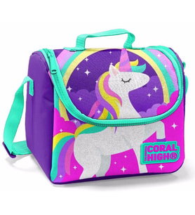 Coral High Mor Unicorn Baskılı Termoslu Beslenme Çantası - Kız Çocuk