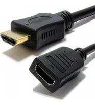 HDMI Uzatma Kablosu 3 Metre Erkek Dişi Kablo Full HD 1080P 4K Destek Altın Uçlu Yüksek Hızlı HDMI Uzatıcı TV Monitör Projeksiyon Oyun Konsolu Uyumlu ZR150 (Siyah 3 Metre)