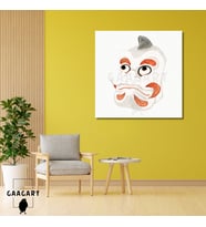 Kare Kanvas Tablo Ünlü Eserler Katsushika Hokusai Japanese Mask