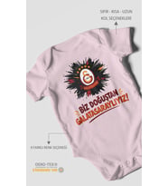 Biz Doğuştan Galatasaraylıyız Kısa Kollu Bebek Body %100 Pamuk