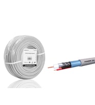 Cctv Kablo Mini Coax Eco Cca 2X0.50 Mm 100 M - Gri HDX5580-100