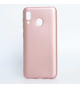 Samsung Galaxy A30 Uyumlu Kılıf Zore Premier Silikon Kapak (Rose Gold Altın)