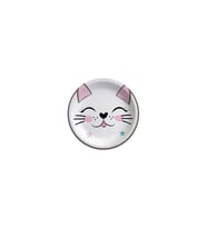 Miss Cat Temalı Karton Tabak Kedi Baskılı 23 Cm 8 Adet