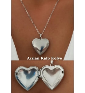 Çelik Açılan Kalp Kolye Soft