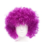 Koyu Mor Renk Violet Afro Bonus Saç Peruk (5343)