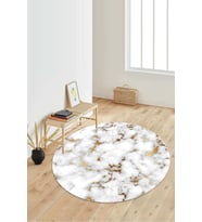 Dijital Baskılı Kaymaz Taban Yıkanabilir Yuvarlak Salon Halısı Koridor Halısı Paspas NDY-HT-798 (Çok Renkli)