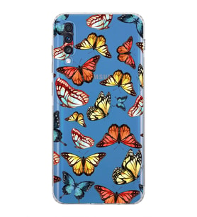 PrintiFy Samsung Galaxy A70S ile Uyumlu Water Color 2  Kamera Korumalı Şeffaf  Kılıf