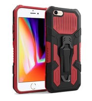 Apple iPhone 7 / iPhone 8 Zırh Tank Kılıf Yüksek Koruma (Kırmızı)