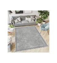 Rovigo Home Dijital Baskı Yıkanabilir Kaymaz Taban Salon Halısı RVG1920 (Gri)