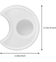 SİLİKON KALIP TAŞ TOZU PARAFİN İTHAL DEKORATİF TEALIGHT HİLAL MUMLUK KALIBI EPOKSİ HB120-0177 (Beyaz)