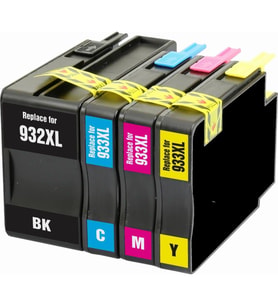 Xplus® Hp Officejet 7510 Kartuş Set 4 Renk Takım Muadil Yüksek Kapasite 932XL-933XL (Siyah)