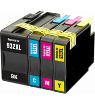 Xplus® Hp Officejet 7510 Kartuş Set 4 Renk Takım Muadil Yüksek Kapasite 932XL-933XL (Siyah)