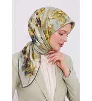 Lesscarves Pamuk İpek Eşarp Batik Desenli LS2202